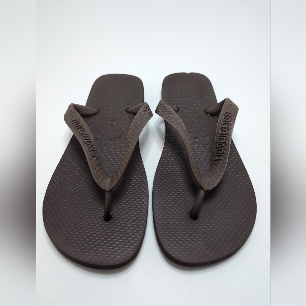 Havaianas Dark Brown Flip Flops Mens Size 5